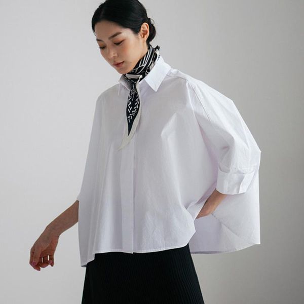 women's blouses & shirts johnature 2021 summer korean womens and casual solid color three quarter sleeve loose simple, White
women's blouses & shirts johnature 2021 summer korean womens and casual solid color three quarter sleeve loose simple, White