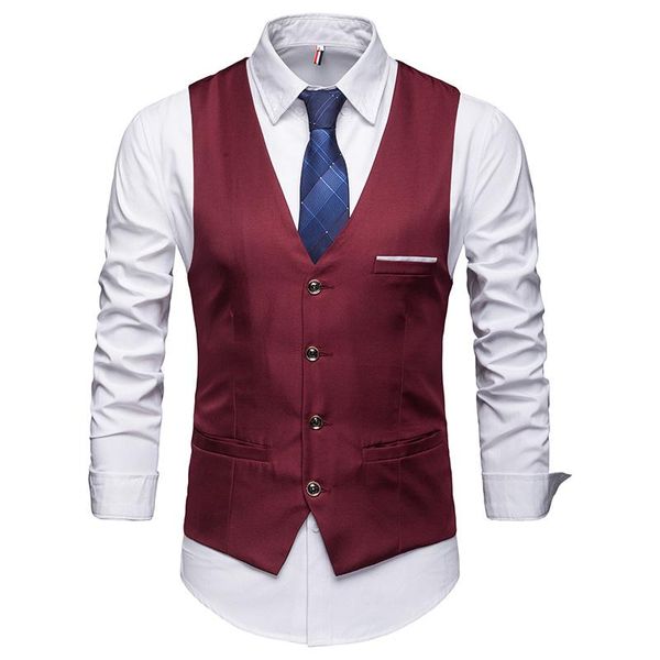 men's vests 2021 brand suit vest jacket sleeveless slim fashion spring large size men business dress wedding, Black;white
men's vests 2021 brand suit vest jacket sleeveless slim fashion spring large size men business dress wedding, Black;white