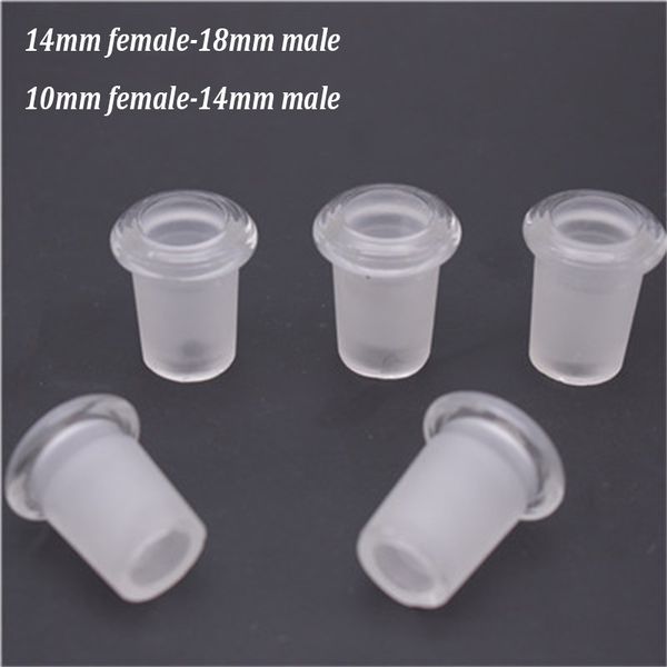 Smoking Accessories Glass Drop Down Adaptor 10mm Female To 14mm Male, 14mm Female To 18mm Male Reducer Connector Slit Diffuser for Bongs