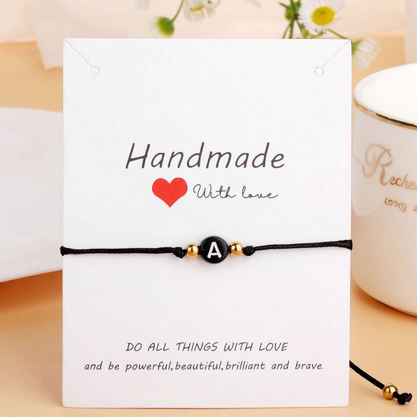 a-z letters charm bracelets adjustable braided string bangle 26 alphabets stainless steel beads jewelry gift for women men with card, Golden;silver
a-z letters charm bracelets adjustable braided string bangle 26 alphabets stainless steel beads jewelry gift for women men with card, Golden;silver