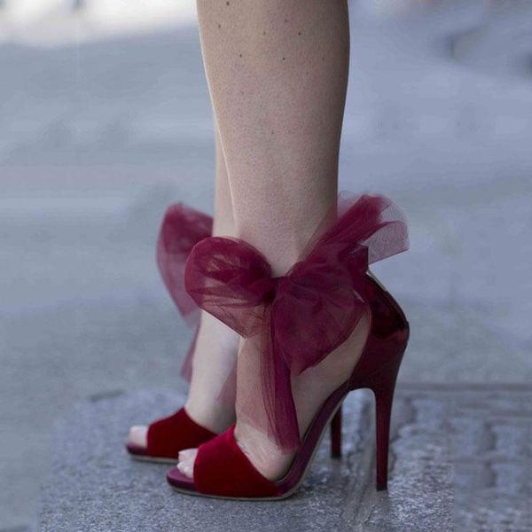 ladies side mesh bowtie one strap sandals women's wine red stiletto high heels peep toe gladiator butterfly knot shoes, Black
ladies side mesh bowtie one strap sandals women's wine red stiletto high heels peep toe gladiator butterfly knot shoes, Black