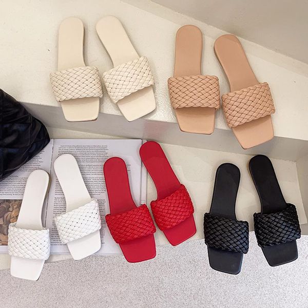 slippers 2021 summer women flats slides female pu weave lady nude beach red slaps luxury designer cute comfortable fashion shoes, Black
slippers 2021 summer women flats slides female pu weave lady nude beach red slaps luxury designer cute comfortable fashion shoes, Black