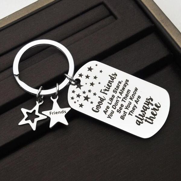 keychains friendship gift for women teen girls, dog tag keychain jewelry birthday friends good are like stars, Silver
keychains friendship gift for women teen girls, dog tag keychain jewelry birthday friends good are like stars, Silver