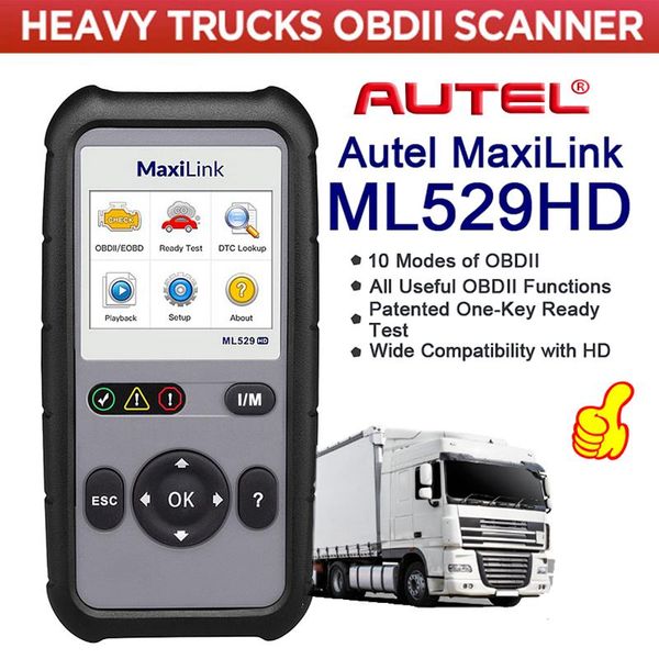 code readers & scan tools autel ml529hd obd2 scanner with enhanced mode 6 one-key ready test for heavy-duty reader automotive car diagnostic
code readers & scan tools autel ml529hd obd2 scanner with enhanced mode 6 one-key ready test for heavy-duty reader automotive car diagnostic