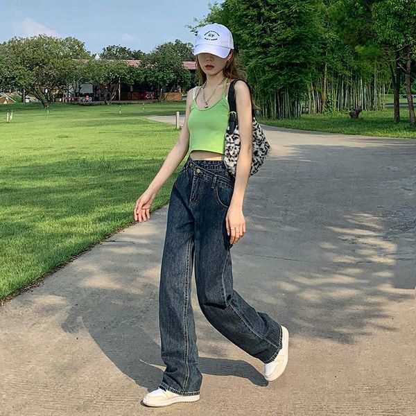 women's jeans grey women loose skinny high waist wide legs drag straight tube design pants spring and autumn 2021, Blue
women's jeans grey women loose skinny high waist wide legs drag straight tube design pants spring and autumn 2021, Blue