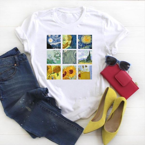 summer oil paintng fashion graphic womens printed kawaii clothes tees female t, White
summer oil paintng fashion graphic womens printed kawaii clothes tees female t, White