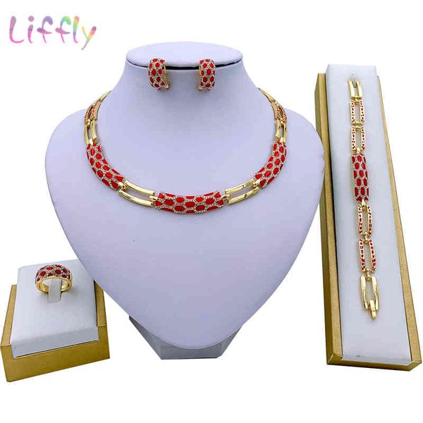 jewelry sets african elegant bridal wedding necklace red enamel classic style bracelet earrings rings for women, Black
jewelry sets african elegant bridal wedding necklace red enamel classic style bracelet earrings rings for women, Black