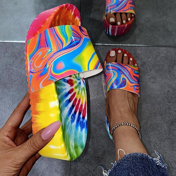 slippers flat platform summer women thick bottom rainbow print ladies outdoor slides large size lightweight woman beach shoes yaec, Black
slippers flat platform summer women thick bottom rainbow print ladies outdoor slides large size lightweight woman beach shoes yaec, Black
