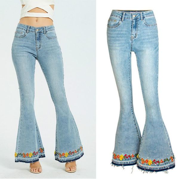 women's jeans skinny woman clothing plus size high waist embroidery flare pants cotton bohemia softener blue
women's jeans skinny woman clothing plus size high waist embroidery flare pants cotton bohemia softener blue