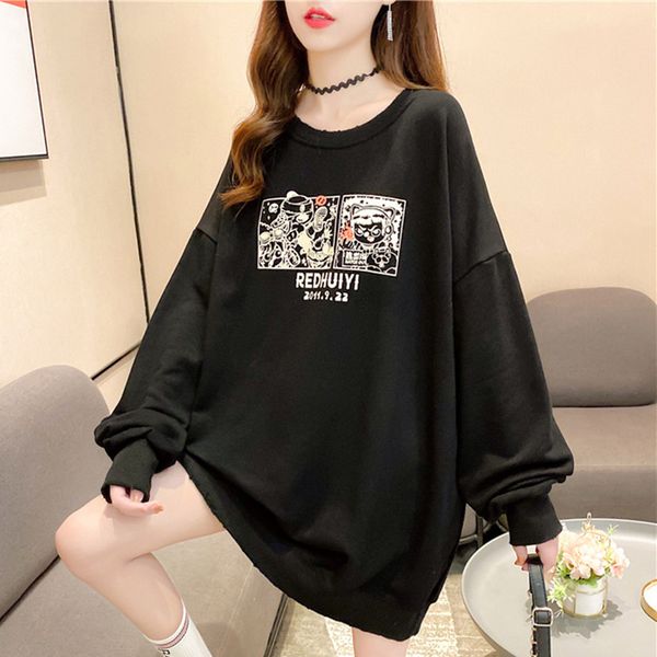autumn women's long sleeve sweater super korean loose jacket hong kong style street hip hop black sweater medium length jacket
autumn women's long sleeve sweater super korean loose jacket hong kong style street hip hop black sweater medium length jacket