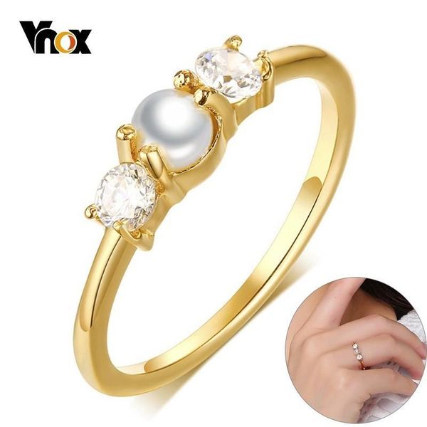 wedding rings vnox elegant thin women engagement ring gold tone stainless steel with simulated pearl cz stones temperament lady party, Slivery;golden
wedding rings vnox elegant thin women engagement ring gold tone stainless steel with simulated pearl cz stones temperament lady party, Slivery;golden