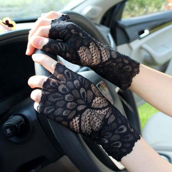 five fingers gloves korean women lace cover scars half finger arm sleeve thin mesh hollow summer cycling driving sunscreen mittens c13, Blue;gray
five fingers gloves korean women lace cover scars half finger arm sleeve thin mesh hollow summer cycling driving sunscreen mittens c13, Blue;gray