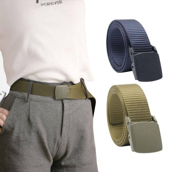 belts no metal belt quality canvas automatic buckle men wild casual pant women outdoor tactical sturdy waistban, Black;brown
belts no metal belt quality canvas automatic buckle men wild casual pant women outdoor tactical sturdy waistban, Black;brown