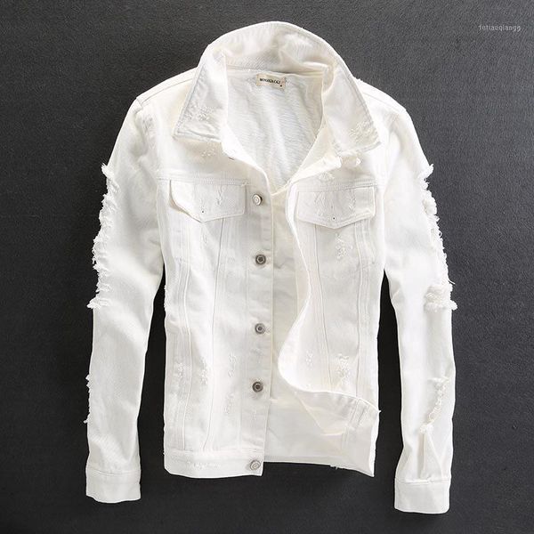 men's jackets 2021 spring mens white ripped turn-down collar coat long sleeves jacket colete 2xl, Black;brown
men's jackets 2021 spring mens white ripped turn-down collar coat long sleeves jacket colete 2xl, Black;brown