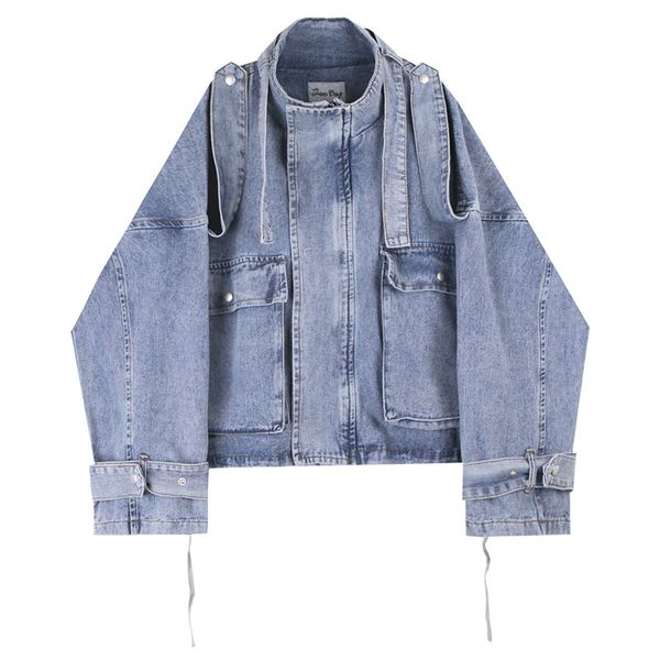 men's jackets mens fashion classic denim jacket big pocket lacing bandage design washed street clothing loose m-xl u31w, Black;brown
men's jackets mens fashion classic denim jacket big pocket lacing bandage design washed street clothing loose m-xl u31w, Black;brown