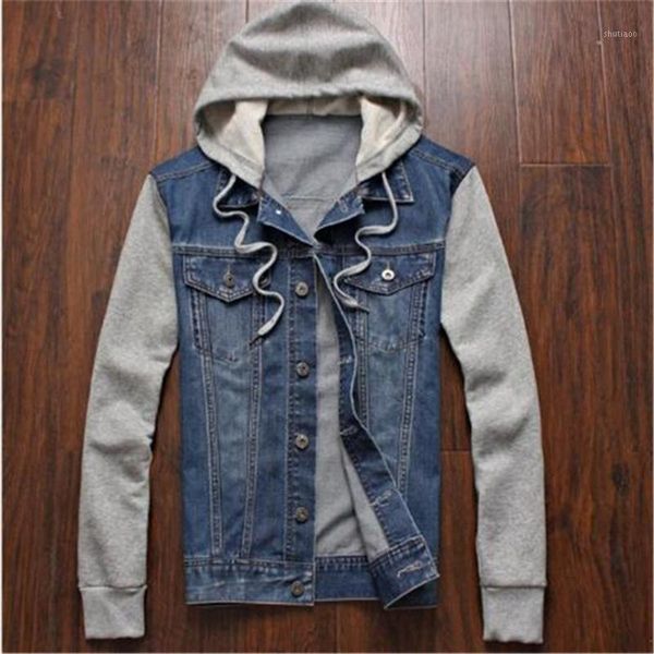 men's jackets spring autumn korean denim jacket with detachable hood slim plus size coat clothes, Black;brown
men's jackets spring autumn korean denim jacket with detachable hood slim plus size coat clothes, Black;brown