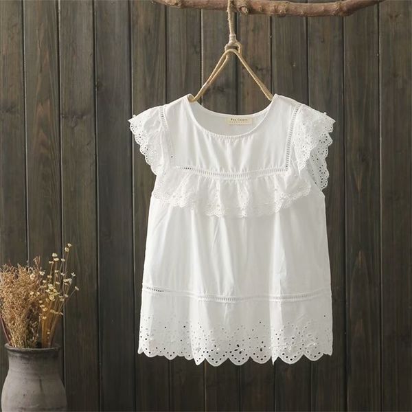 hollow out lace o neck shirt women's summer sweet nail bead vest embroidered loose cotton 210421, White
hollow out lace o neck shirt women's summer sweet nail bead vest embroidered loose cotton 210421, White
