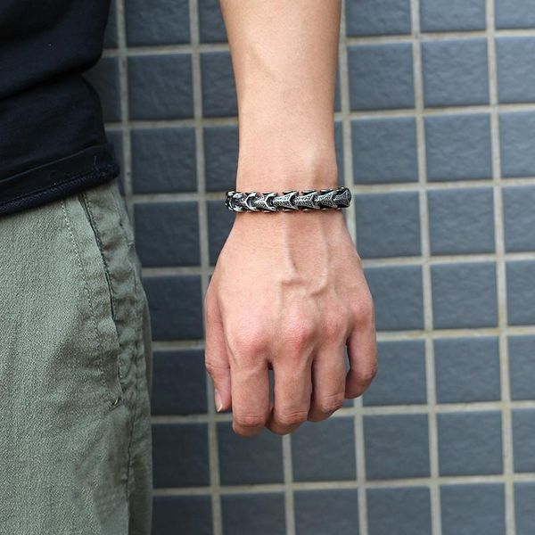 charm bracelets vintage punk bracelet for men stainless steel fashion jewelry hippop street culture dragon bone strand, Golden;silver
charm bracelets vintage punk bracelet for men stainless steel fashion jewelry hippop street culture dragon bone strand, Golden;silver