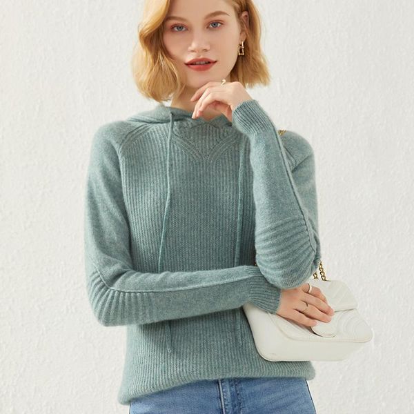 women's sweaters 21 autumn and winter solid color thickened hooded sweater pullover loose wild 100% wool skin-friendly knit bottoming, White;black
women's sweaters 21 autumn and winter solid color thickened hooded sweater pullover loose wild 100% wool skin-friendly knit bottoming, White;black