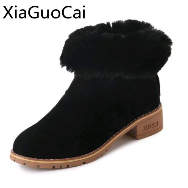 boots fur fashion suede women snow winter round toe wedges female plush flat, Black
boots fur fashion suede women snow winter round toe wedges female plush flat, Black