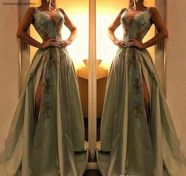 party dresses 2021 olive green evening dress dubai deep v neck split holiday women wear formal prom gown plus size, White;black
party dresses 2021 olive green evening dress dubai deep v neck split holiday women wear formal prom gown plus size, White;black