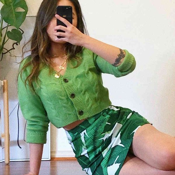 vintage women elegant green sweaters fashion ladies short cardigan sweater casual female chic knitwear girls stylish 210427, White
vintage women elegant green sweaters fashion ladies short cardigan sweater casual female chic knitwear girls stylish 210427, White