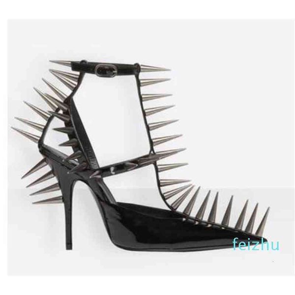 sale- red patent leather t-strap pumps women high heels studded rivets buckle strap high heels dress shoes pointed toe pumps, Black
sale- red patent leather t-strap pumps women high heels studded rivets buckle strap high heels dress shoes pointed toe pumps, Black