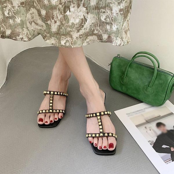 slippers fashion concise low heels plus size 2021 women shoes square toe crystal flats casual ladies summer outdoor female, Black
slippers fashion concise low heels plus size 2021 women shoes square toe crystal flats casual ladies summer outdoor female, Black