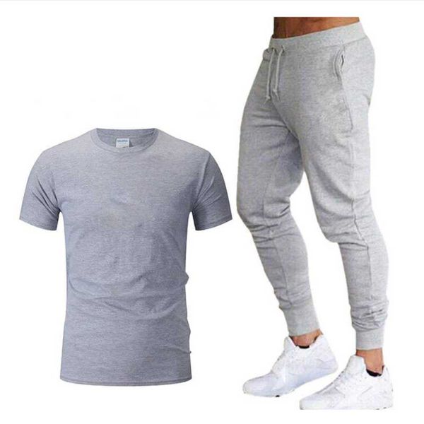 men's tracksuits 2021 two-piece sports suit brand clothing fashion t-shirt + running 2 sets to figure customization, Gray
men's tracksuits 2021 two-piece sports suit brand clothing fashion t-shirt + running 2 sets to figure customization, Gray