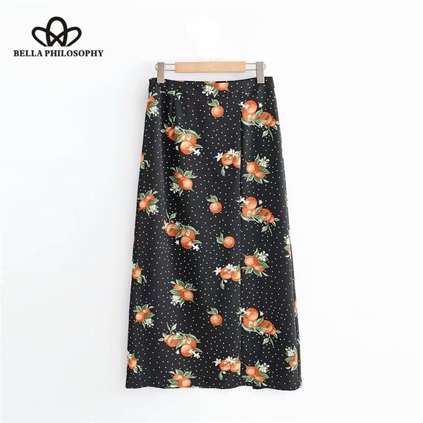 women vintage fruit dots printing high waist long skirt ladies vestidos split casual slim chic party 210519, Black
women vintage fruit dots printing high waist long skirt ladies vestidos split casual slim chic party 210519, Black