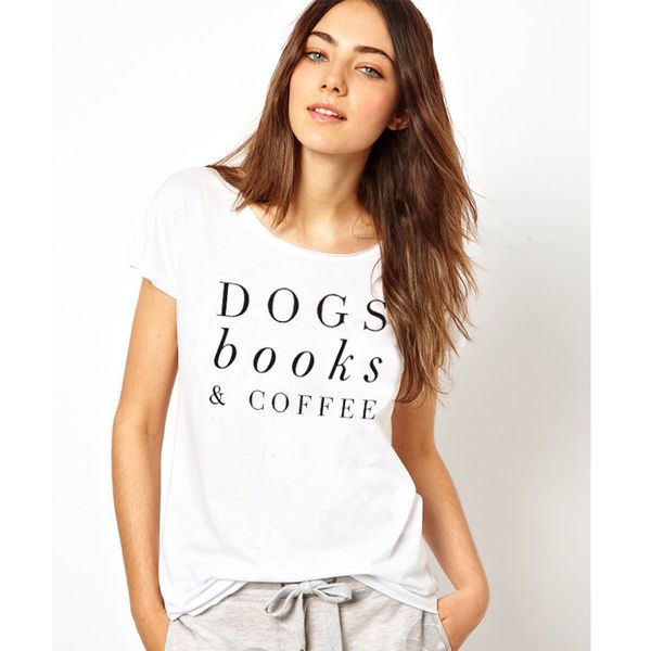 fashion t-shirts dogs letter print personalized short sleeve women's new product, White
fashion t-shirts dogs letter print personalized short sleeve women's new product, White