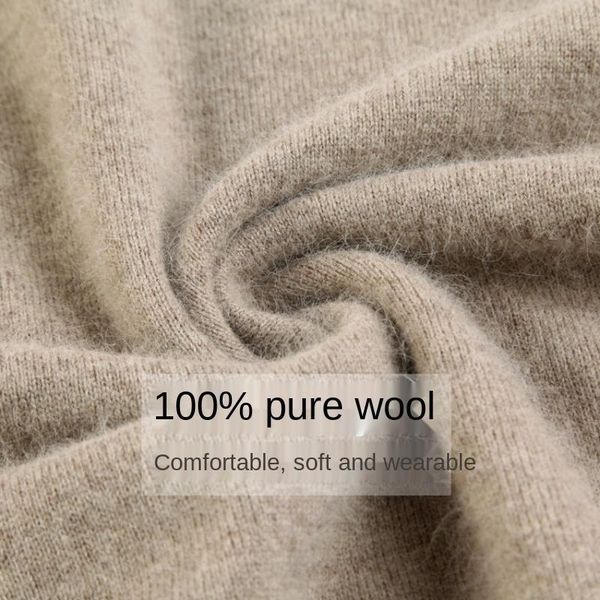 men's sweaters 100% wool clothing solid color quality sweater round neck half high v-neck thick warm top, White;black
men's sweaters 100% wool clothing solid color quality sweater round neck half high v-neck thick warm top, White;black