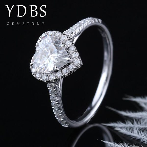 cluster rings 1ctw elegant d color heart-shaped ring engagement wedding moissonit diamond for women in 14k ot 18k white gold, Golden;silver
cluster rings 1ctw elegant d color heart-shaped ring engagement wedding moissonit diamond for women in 14k ot 18k white gold, Golden;silver