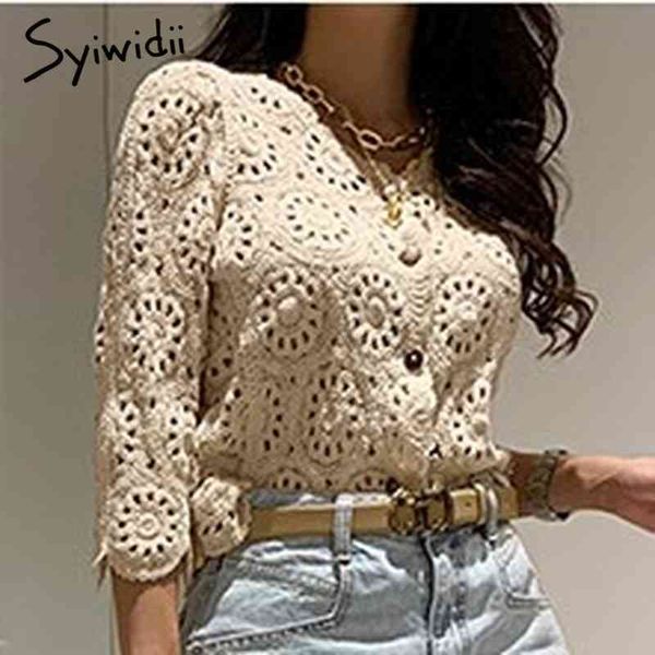 syiwidii button up hollow out blouses women flare sleeve long sleeve casual v-neck clothes summer korean fashion shirt 210417, White
syiwidii button up hollow out blouses women flare sleeve long sleeve casual v-neck clothes summer korean fashion shirt 210417, White