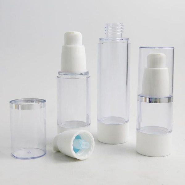 storage bottles & jars 10 x 15ml 30ml 50ml travel clear plastic airless white pump bottle with silver-edged lid refillable lotion packaging
storage bottles & jars 10 x 15ml 30ml 50ml travel clear plastic airless white pump bottle with silver-edged lid refillable lotion packaging