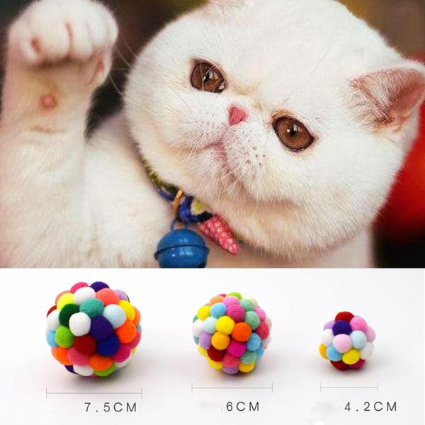 cat toys 3pcs toy color plush bell ball handmade claw vocal funny pet supplies partner amusement
cat toys 3pcs toy color plush bell ball handmade claw vocal funny pet supplies partner amusement