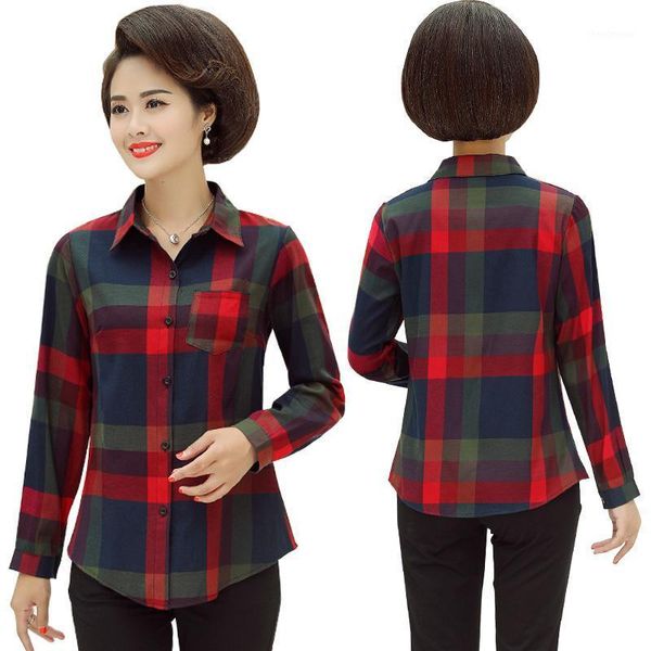 spring autumn fashion casual lapel plus size 5xl blouses women plaid shirts long sleeve female blouse coats women's &, White
spring autumn fashion casual lapel plus size 5xl blouses women plaid shirts long sleeve female blouse coats women's &, White