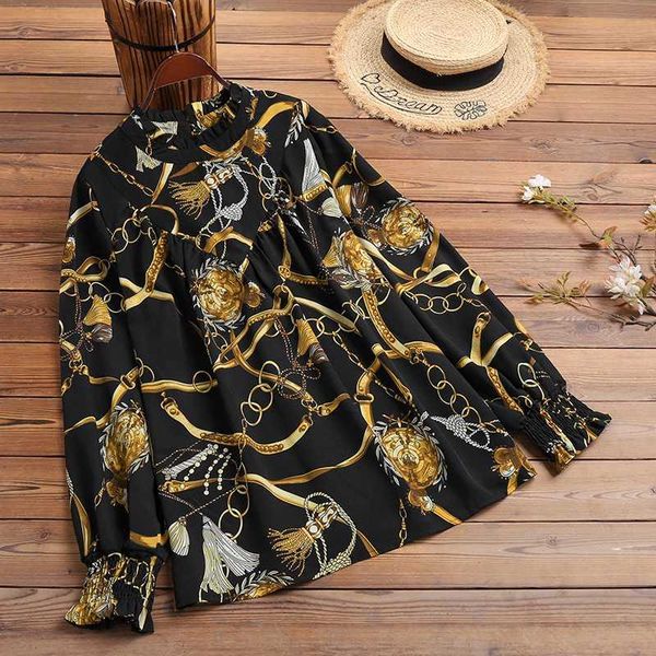 women's blouses & shirts women puff sleeved holiday blouse elegant clubbing printing o-neck loose smocking design fashion, White
women's blouses & shirts women puff sleeved holiday blouse elegant clubbing printing o-neck loose smocking design fashion, White