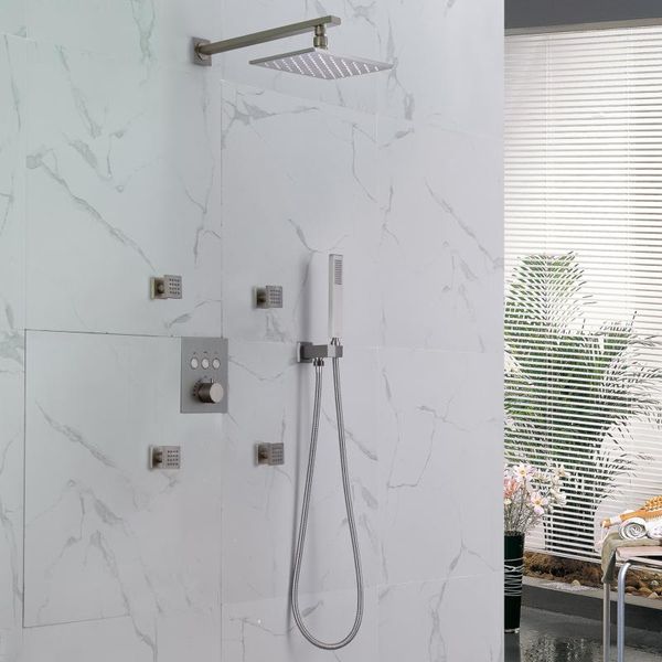 bathroom shower sets brushed nickel rain system faucet set for 8 x 12 inch luxury led rainfall head with handheld spray
bathroom shower sets brushed nickel rain system faucet set for 8 x 12 inch luxury led rainfall head with handheld spray