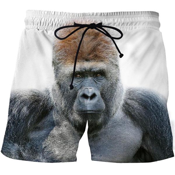 men's shorts summer animal gorilla super loose beach pants sand sculptured personality 3d-printed men and women, White;black
men's shorts summer animal gorilla super loose beach pants sand sculptured personality 3d-printed men and women, White;black
