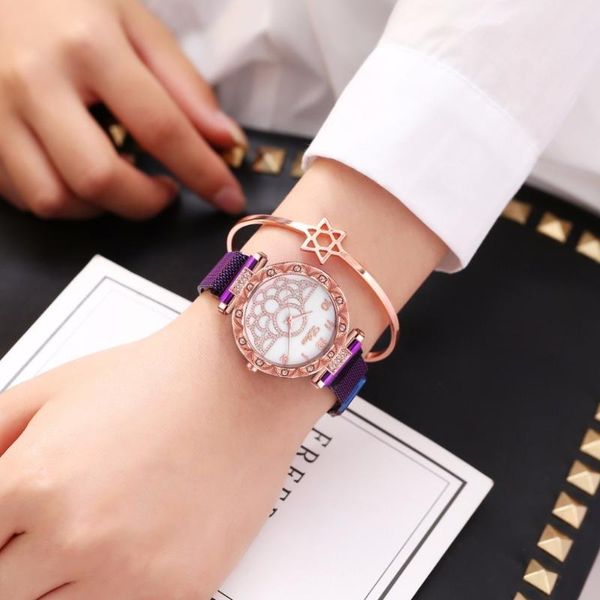 wristwatches 2021 women watches fashion starry sky magnet buckle luxury ladies watch roman relogio feminino relojes msfashion, Slivery;brown
wristwatches 2021 women watches fashion starry sky magnet buckle luxury ladies watch roman relogio feminino relojes msfashion, Slivery;brown