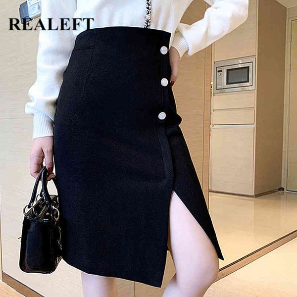 summer work wear side split women sheath midi skirts korean ol style buttons high waist pencil wrap 210428, Black
summer work wear side split women sheath midi skirts korean ol style buttons high waist pencil wrap 210428, Black