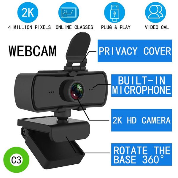 rotatable webcam 2k hd web camera for computer 2560*1440p mini camara 25 fps wide-angle lapaccessories built-in microphone cameras
rotatable webcam 2k hd web camera for computer 2560*1440p mini camara 25 fps wide-angle lapaccessories built-in microphone cameras