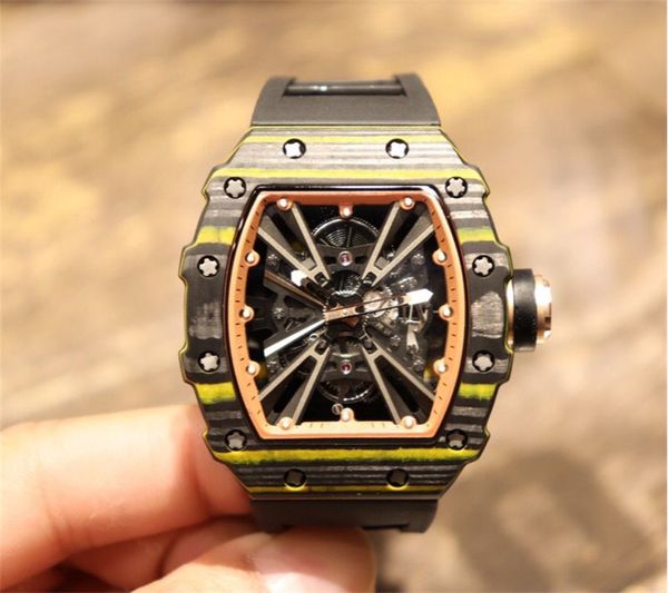 men's watch automatic chain mechanism movement is made of hollow out wear-resistant and impact resistant luminous carbon fiber shell,, Slivery;brown
men's watch automatic chain mechanism movement is made of hollow out wear-resistant and impact resistant luminous carbon fiber shell,, Slivery;brown