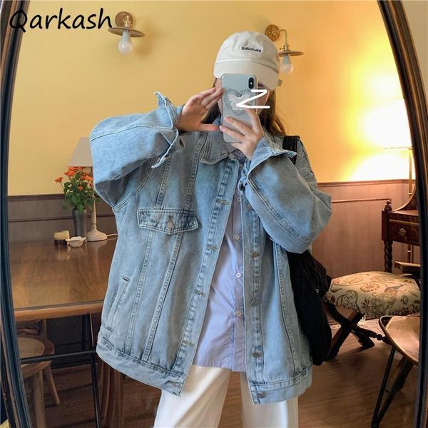 women's jackets basic women ulzzang loose outwear leisure lady clothing spring all-match denim pockets vintage classic streetwear solid, Black;brown
women's jackets basic women ulzzang loose outwear leisure lady clothing spring all-match denim pockets vintage classic streetwear solid, Black;brown