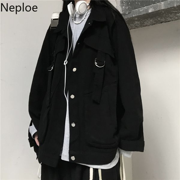 neploe mujer chaqueta solid loose spring denim jacket korean harajuku streetwear stand neck casual long sleeve coat 4h514 210422, Black;brown
neploe mujer chaqueta solid loose spring denim jacket korean harajuku streetwear stand neck casual long sleeve coat 4h514 210422, Black;brown