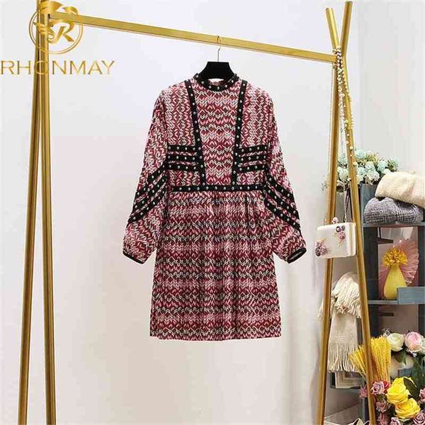 runway designer women dress elegant long sleeve spring mini fashion vintage o-neck patchwork pleated female vestidos 210506, Black;gray
runway designer women dress elegant long sleeve spring mini fashion vintage o-neck patchwork pleated female vestidos 210506, Black;gray