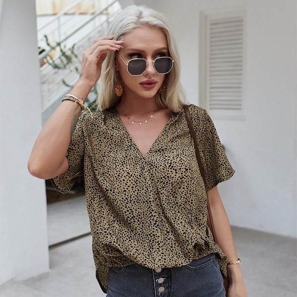 women's t-shirt casual leopard summer tee shirt femme v-neck loose designer camisetas de mujer korte mouw tees bing y2k polak dot women, White
women's t-shirt casual leopard summer tee shirt femme v-neck loose designer camisetas de mujer korte mouw tees bing y2k polak dot women, White