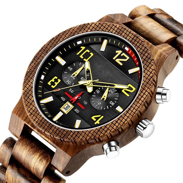wristwatches fashion wooden watch men quartz chronograph date 6 pin wrist watches full wood clock multi-function dial male reloj de madera, Slivery;brown
wristwatches fashion wooden watch men quartz chronograph date 6 pin wrist watches full wood clock multi-function dial male reloj de madera, Slivery;brown