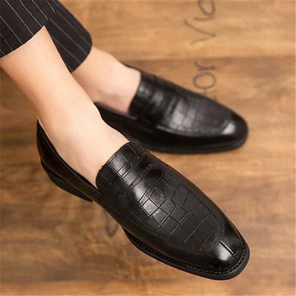 pattern male trend leather loafers fashion party dress shoes business leisure retro comfortable men's wedding footwear, Black
pattern male trend leather loafers fashion party dress shoes business leisure retro comfortable men's wedding footwear, Black